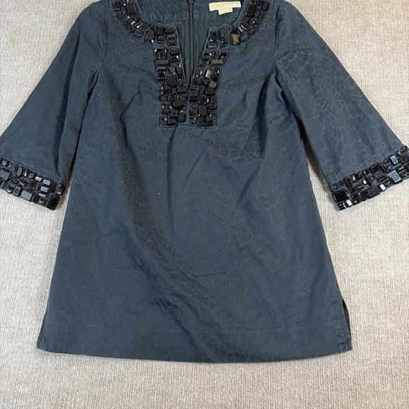 Michael Kors Dresses & Skirts - Michael Michael Kors Embellished Black Tunic Dress – Size Small 1349